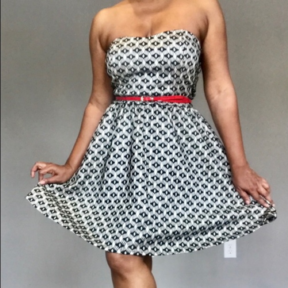 Mini bustier cocktail dress